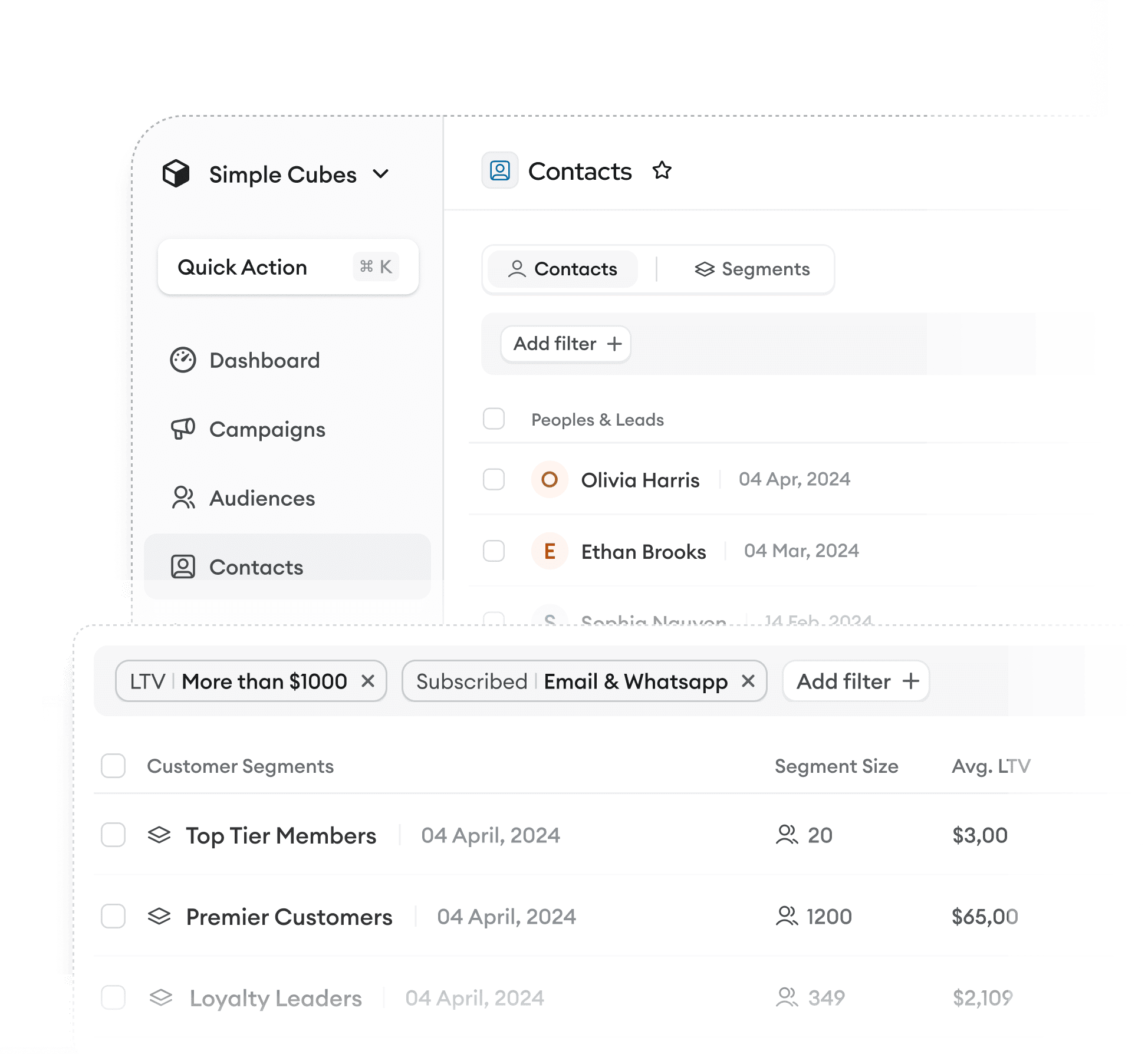 Macro contacts and segments hero image