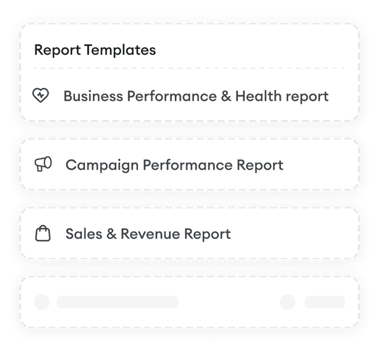 Macro premade report templates